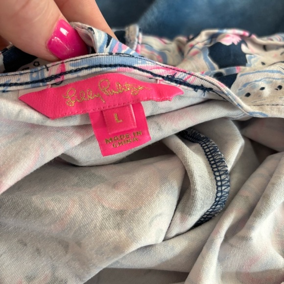 Lilly Pulitzer Dani Ruffle Sleeve Shift Dress in Multi Paisley Print Size Large - Picture 3 of 6